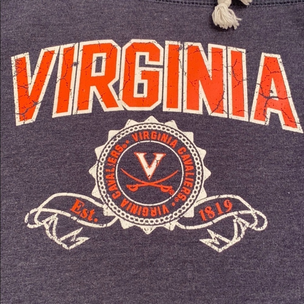 NCAA University of Virginia Cavaliers navy and orange hoodie M - Picture 8 of 8